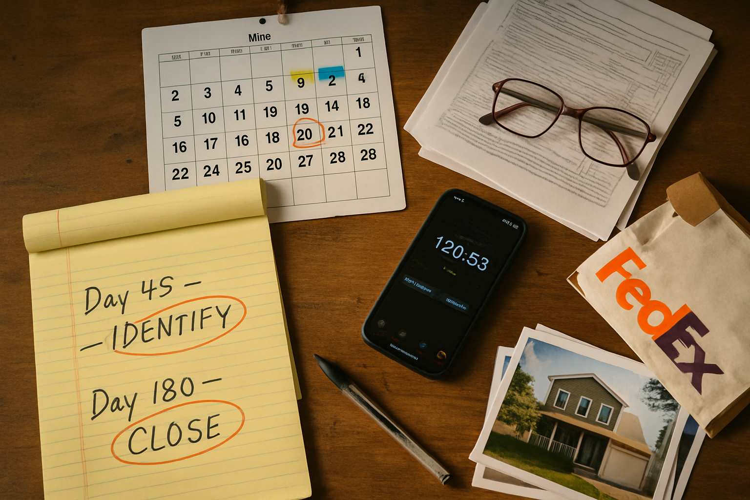 Deadline tracking workflow for the 1031 exchange time limit — calendar and notes
