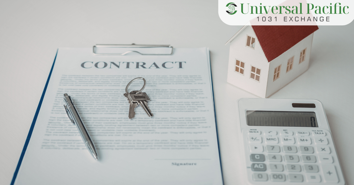 Commercial real estate closing documents and property keys during a 1031 exchange
