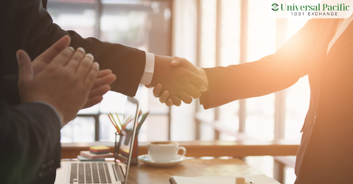 Handshake closing a New Jersey real estate sale where commissions reduce the taxable gain
