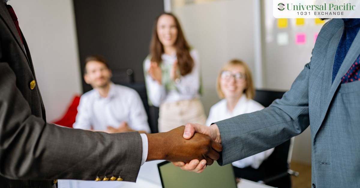 Handshake between an investor and a qualified intermediary in an office